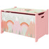 Toy Box, Kids Storage Chest, with Lid, Safety Hinge - Pink