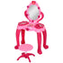 Kids Dressing Table with mirror, Stool, Light, Music, 15 Accessories, for Ages 3-6 Years, Pink