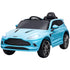 Aston Martin DBX Licensed Battery Powered Kids Electric Car, 12V Kids Ride on Car w/ Lights, Music Horn, Blue