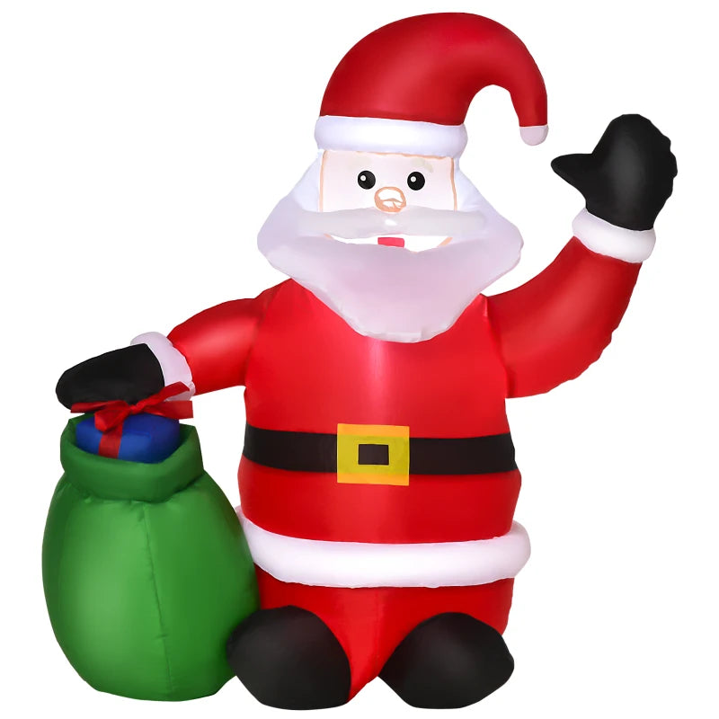 Inflatable Blow up Christmas Santa Claus 4ft LED Yard Holiday Decoration