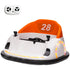 360° Rotation Kids Bumper Car, 12V Waltzer Car with Remote Control, Dual Joysticks, Music Lights, Orange