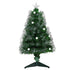 3ft White Light Artificial Christmas Tree w/ 90 LEDs Star Topper Tri-Base Full Bodied Seasonal Decoration Pre-Lit Home