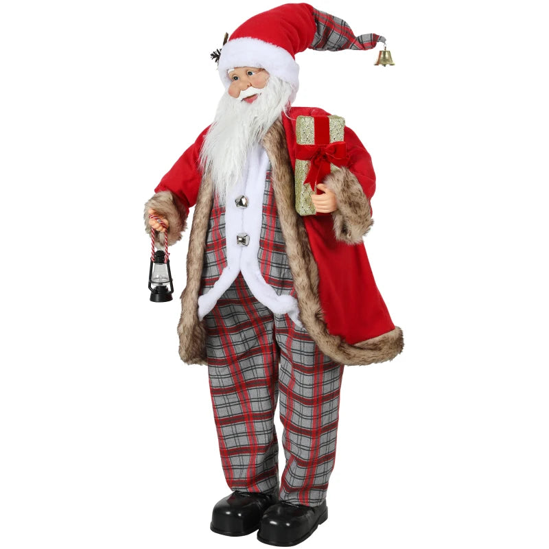 4'6" Animated Santa Claus Figure, with Sound - Red
