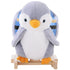 Children Kids Animal Rocking Horse Penguin Plush Musical Button 32 Songs Kid Rocker for 18+ Months