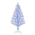 4FT Artificial Fibre Optic Christmas Tree Seasonal Decoration w/ LED Lights Pre-Lit Easy Store White Blue