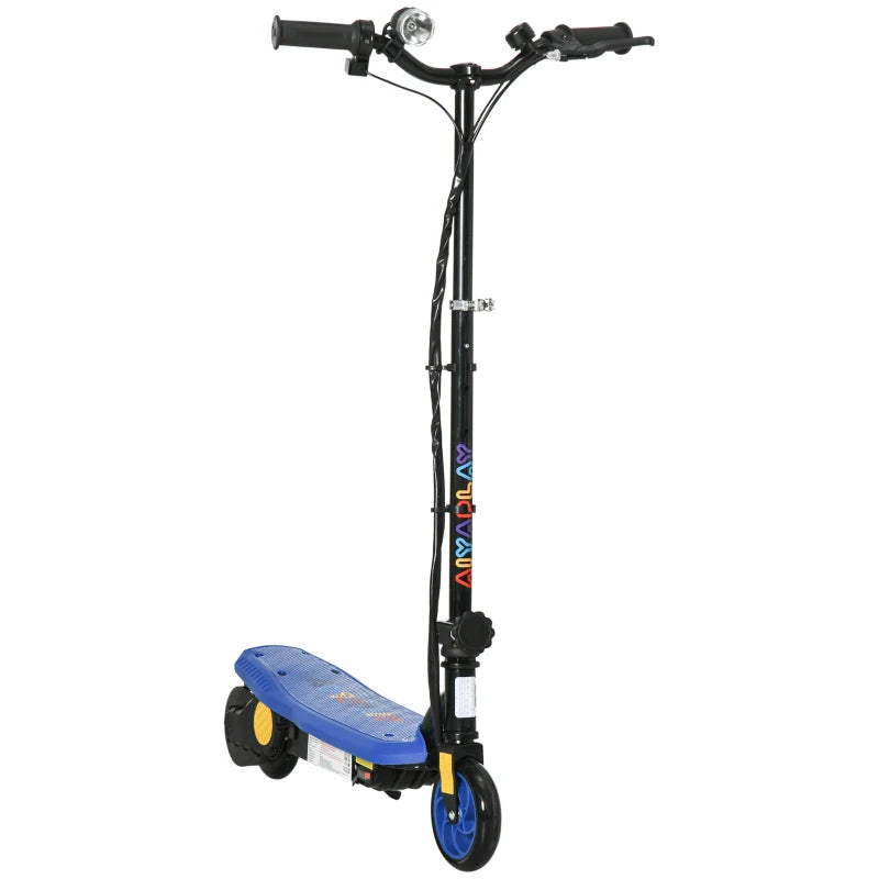 Foldable Electric Scooter, with LED Headlights, for Ages 7-14 Years, Blue