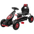 Kids Pedal Go Kart, with Adjustable Seat, Inflatable Tyres - Red