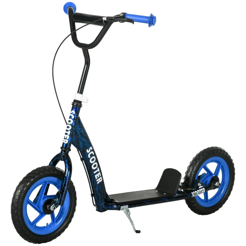 Kids Scooter with Adjustable Handlebar, Children's Kick Scooter with Non-slip Footplate, Rear Brake, Kickstand, Blue