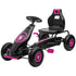 Kids Pedal Go Kart, with Adjustable Seat, Inflatable Tyres - Pink