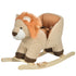 Kids Lion-themed Rocking Horse, with Roaring Sound Button, Seatbelt, Brown