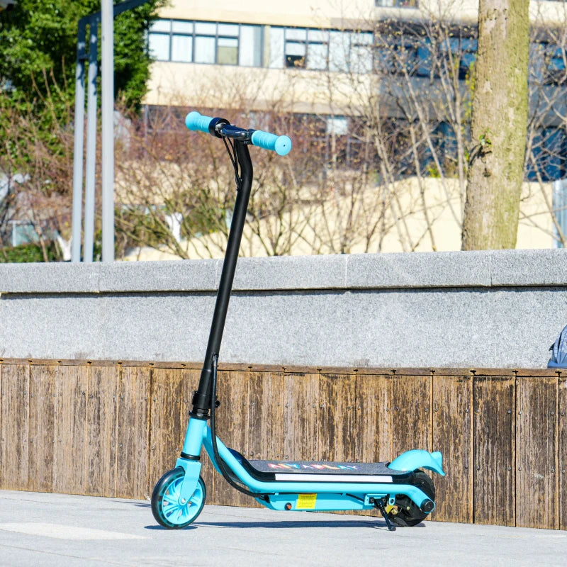 Electric Scooter for Kids Aged 6-14 Years, with Colourful Lights, Blue
