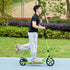 Kick Scooter, Folding 2 Wheel Scooter for 14+ Teens Adults, with Dual Brake System, Dual Suspension, 230mm Big Wheels, 3 Adjustable Handlebar, up to 100KG, Green