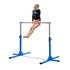 Height Adjustable Gymnastics Horizontal Bar for Kids, Children Junior Kip High Bar Fitness, Blue