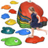 9 Pcs Balance Stepping Stones Kids for Sensory with Non-slip Edge, Stackable Outdoor Indoor Obstacle Course