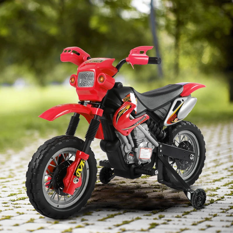 6V Kids Child Electric Motorbike Ride on Motorcycle Scooter Children Toy Gift for 3-6 Years (Red)
