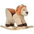 Kids Lion-themed Rocking Horse, with Roaring Sound Button, Seatbelt, Brown