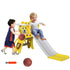 Baby Slide with Basketball Hoop, Climber, Easy to Assemble Kids Slide for Indoor Use, for Ages 18-36 Months - Yellow