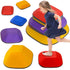 Balance Stepping Stones for Kids, 6-Piece Non-Slip Stackable River Stones, Obstacle Courses for Balance and Motor Skill