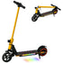 Folding Electric Scooter for Kids, with Dual Brakes, Front Suspension, LED Colourful Lights, Gold