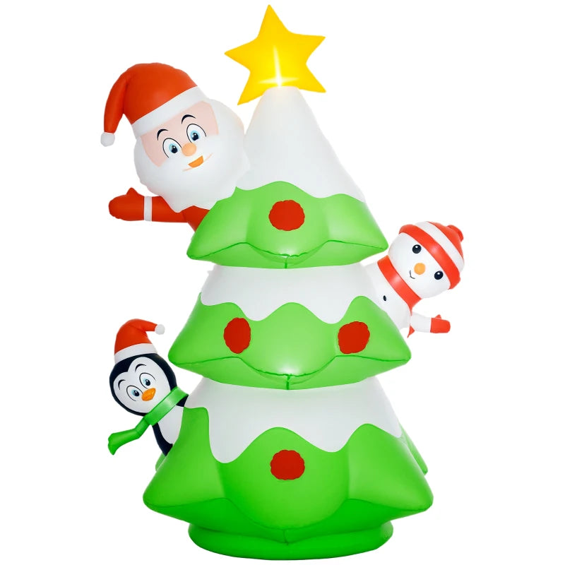 8ft Inflatable Xmas Tree and Friends Decoration