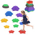Kids Stepping Stones, 11 Pieces Balance River Stones for Obstacle Course, Stackable Non-Slip Starfish Shape, Sensory Play for Indoors, Outdoors