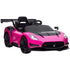 Maserati GT2 Licensed 12V Kids Electric Ride on Car with 4 Suspension Wheels, Remote Control, Music, Horn, Lights, Pink