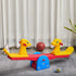 Kids Seesaw Safe Teeter Totter 2 Seats with Easy-Grip Handles, Safe, Indoor Outdoor Living Room Playroom Backyard Equipment, for 1-4 years old Multicolor