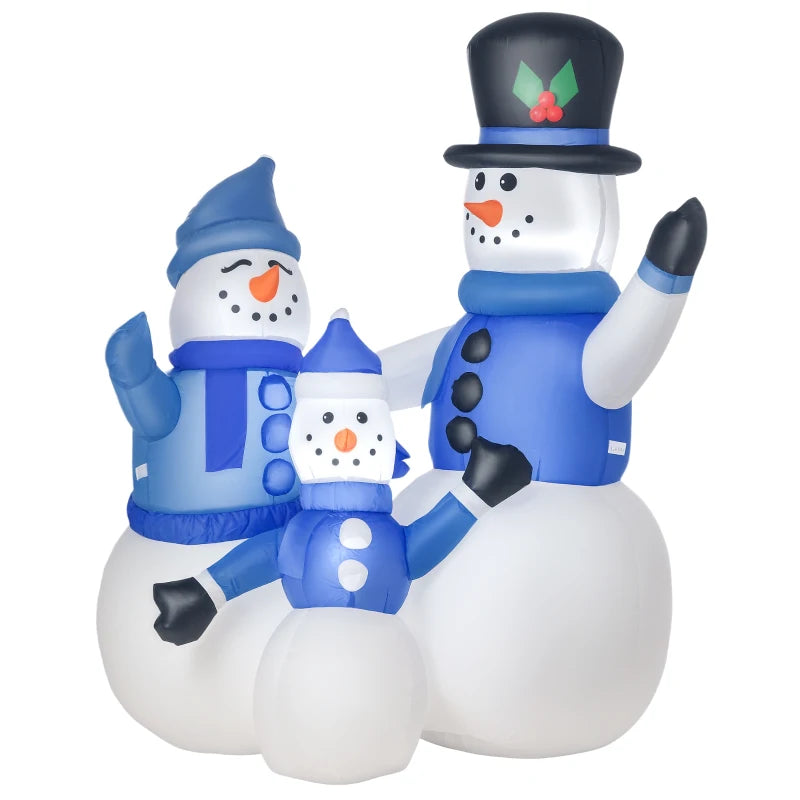 4ft Inflatable Christmas Snowmen Family Xmas LED Outdoor Indoor Holiday Decorations Yard