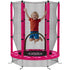 4.6ft Toddler Trampoline w/ Safety Enclosure Net, for Indoor Outdoor Use, Ages 3-6 Years, Pink