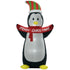 8ft Inflatable Penguin & Christmas Banner Decoration w/ Inner LED Lights Indoor Outdoor Weather-Resistant Shell Fun Cute