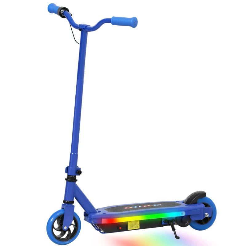 Electric Scooter for Kids 6-14 Years, with Colourful Lights, Blue