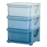 3 Drawers Plastic Storage Units, 3 Tier Kids Storage Units, Children Toy Chest for Nursery, Playroom, Bedroom, Blue