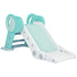 Foldable Kids Slide, Freestanding Baby Slide, for Ages 1.5-3 Years, Grey & Green