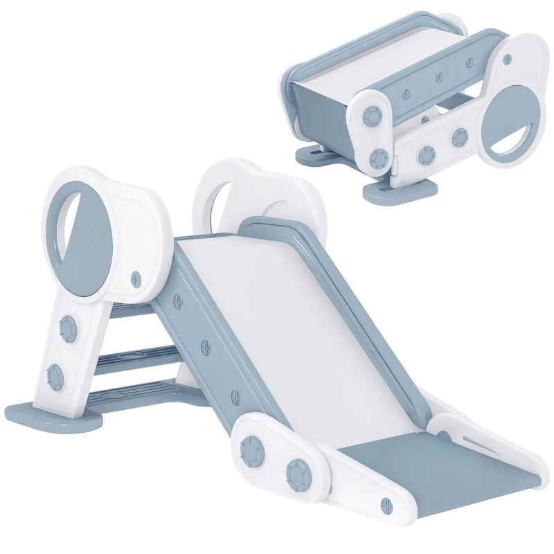 Foldable Kids Slide, Freestanding Baby Slide, for Ages 1.5-3 Years, Grey & Beige