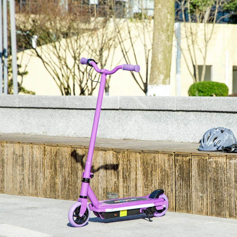 Electric Scooter for Kids 6-14 Years, with Colourful Lights, Purple