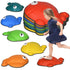 6 Pcs Balance Stepping Stones Kids for Sensory with Non-slip Edge, Stackable Outdoor Indoor Obstacle Course