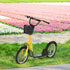 Kids Scooter, Kick Stunt Scooter with Adjustable Handlebar, Dual Brakes, Basket, Cupholder, Mudguard, 16" Inflatable Rubber Wheels, for 5-12 years, Orange