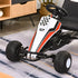 Kids Children Pedal Go Kart Manual Ride On Car w/ Brake Gears Steering Wheel Adjustable Seat 4 Smooth Wheels Racing-Style White 104 x 66 x 57 cm