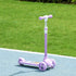 Kids 3 Wheel Scooter for 2-6 Years Old w/ Adjustable Height, LED Light, TPE Handlebar, Purple
