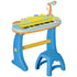 37-Key Kids Piano w/ Microphone, Stool, LED Lights, Record & Replay, Function, Blue