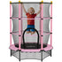 4.6FT/55" Kids Trampoline with Safety Enclosure, Outdoor Indoor Use, for Ages 3-10 Years, Pink