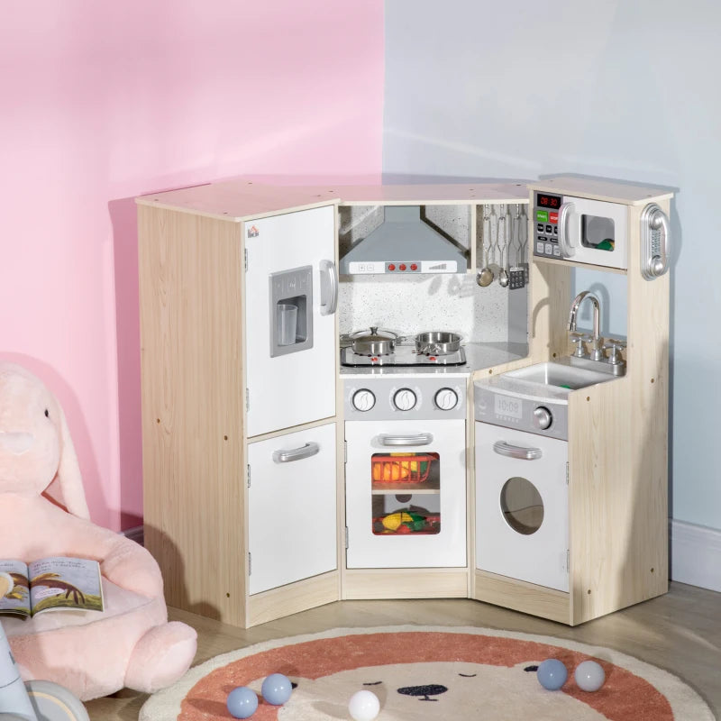Kids Kitchen Playset, with Accessories, Storage Space