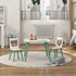 Kids and Table Chairs, Children Desk with Two Chairs, Toddler Furniture Set, for Ages 3-6 Years - Green