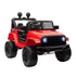 Kids Electric Ride On Car 12V Off Road Toy with Parental Remote Control 2 Motors Horn Lights Suspension Wheels for 3-6 Years Old Red