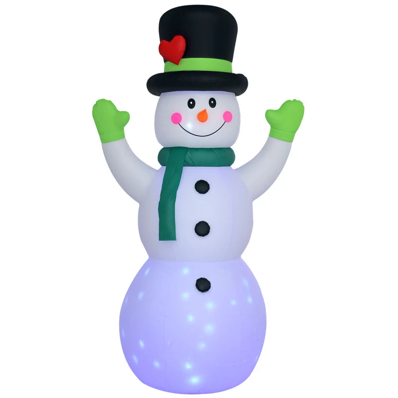 10ft Inflatable Snowman Christmas Decoration, with Accessories