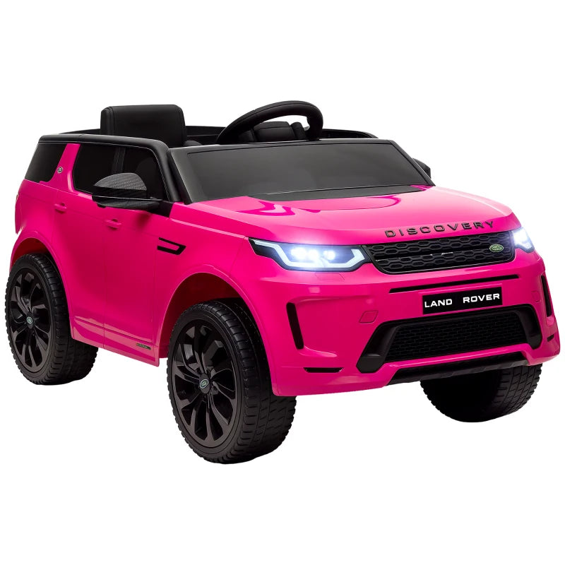 Licensed Land Rover Discovery Sport, 12V Kids Ride on Car w/ Remote Control, Lights, Music, Horn, for 3-6 Years, Pink
