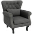 Chesterfield-Style Accent Chair - Grey