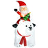 6.6ft Inflatable Santa Riding Polar Bear Decoration