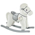 Kids Plush Ride-On Rocking Horse Toy Rocker with Plush Toy Realistic Sounds for Child 18-36 Months White