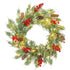 60 cm Prelit Christmas Wreath, Door Wreath with Realistic Branches, 30 Warm White LEDs, Timer, Battery Operated